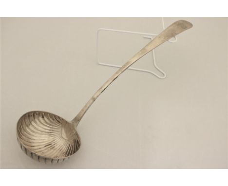 An Irish George III period Soup Ladle, with shell bowl, indistinct date mark, 37cms (14 1/2") 180g. (1) 