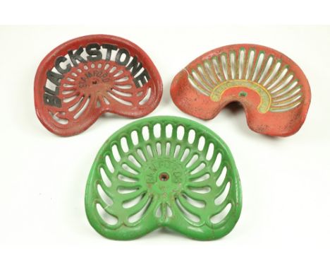 Tractor / Machine Seats:&nbsp;&nbsp;"Pierce, Wexford," (red, green &amp; yellow); "Bamfords," (green); "Blackstone - Stamford