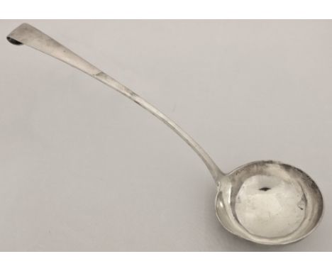 A George III taper pattern hook top Irish Soup Ladle, by John Craig, London 1771, 36cms (14") 221g. (1) 