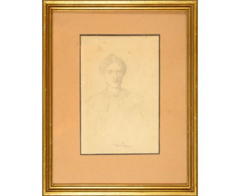 António Ramalho (1858/59-1916)Portrait of a ladyCharcoal on paper26x17 cm