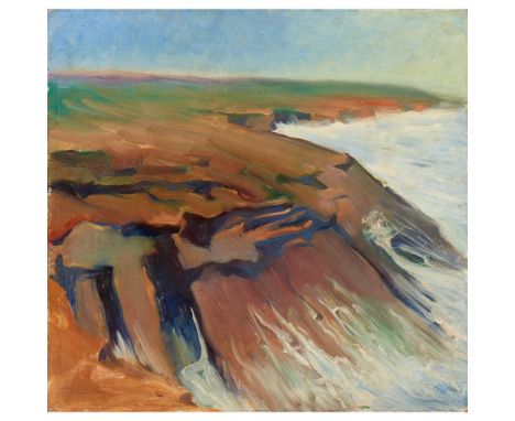 Maria Adelaide Lima Cruz (1908-1985)Coast landscapeOil on platexSigned50x52,5 cm