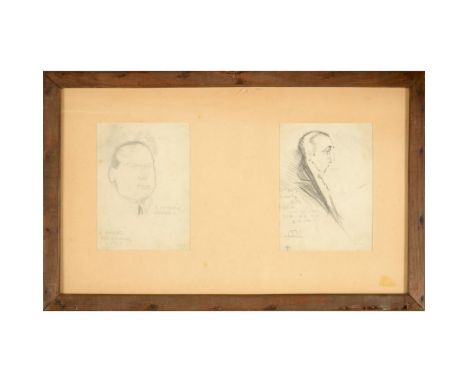 Adelaide de Lima Cruz (1878-1963) e Jorge Barradas (1894-1971)Set of four portraitsTwo portraits of António Ferro, one of Júl