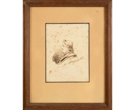 José Rodrigues (1828-1887)Portrait of ecclesiasticInk on paperSigned and dated 186411,5x8,5 cm