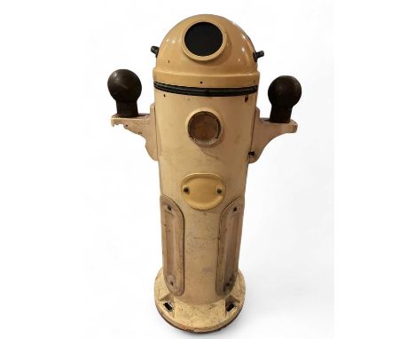 Binnacle A white composite post-war binnacle height 137cm with iron spheres but no compass