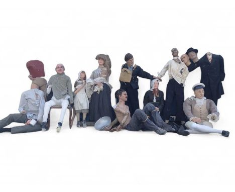 Charlestown Heritage Collection Eleven display mannequins in period costume  Including a WWII gasmask, a Bermans &amp; Nathan
