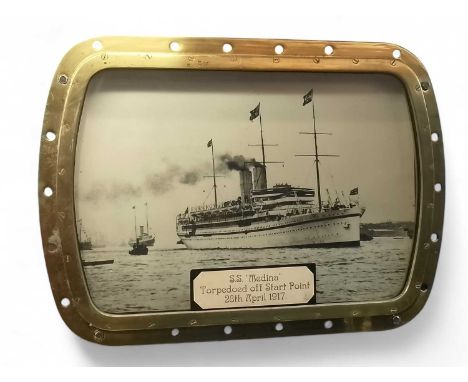 A brass rectangular porthole 65cm x 52cm x 5cmThere is no record of the origins of this porthole.It is in excellent refurnish