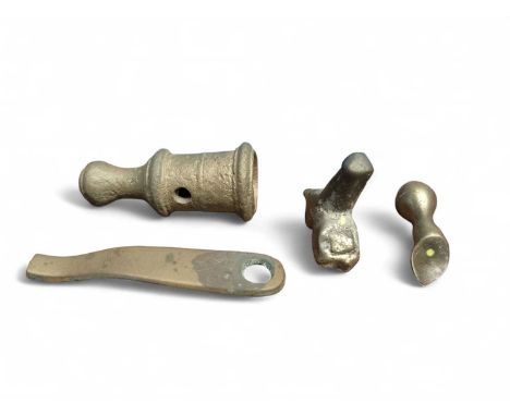 St Anthony, 1527, Gunwalloe Brass candlestick and cutlery fittings Four pieces, largest 7cmin length and 3cm in diameter. The