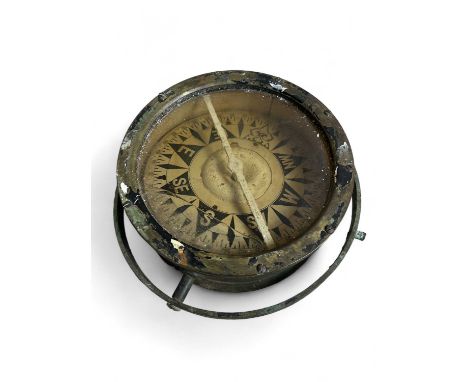Telltale compass A 20cm brass compass from the wreck of the MV Mitera Marigo (1959)