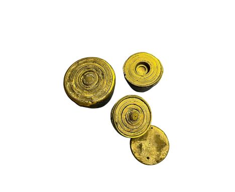 Santo Andre, Cape Verde 1856  Three part sets of nesting brass cup weights.SANTO ANDRE - 1856 Cape Verde legend has it that a