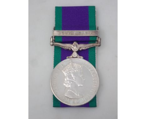 Campaign Service Medal with South Arabia Bar to 23680632 Pte. D. Martin King's Own Yorkshire Light Infantry 