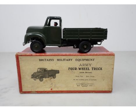 A boxed Britain No.1334 Four Wheel Army Truck, last version. Nr mint, box Ex 