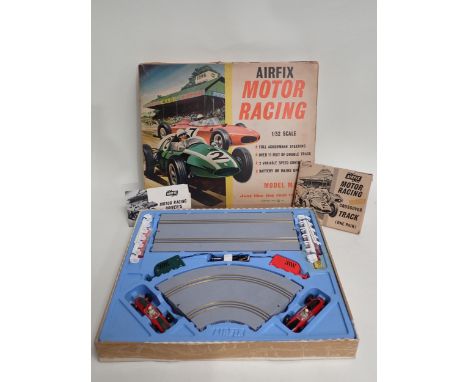 A boxed Airfix scale Motor Racing Set 