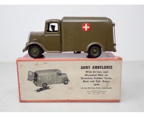 A boxed Britains No.1512 Army Ambulance, early version. Ex, box VG/Ex 