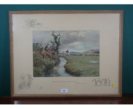 Charles Johnson Payne (Snaffles); colour Print, 'Great Banks there was below in the Fields', pencil signature and bit proof s