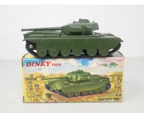 A rare Dinky Toys No.651 plastic roller Centurion Tank in end opening box 