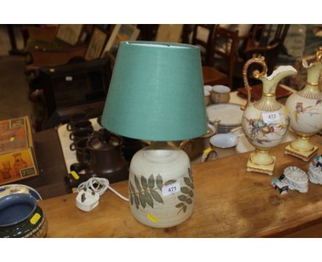 A Furnace Pottery lamp