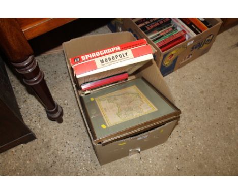 Two prints; an Etch-a-Sketch; Eagle magazine etc.
