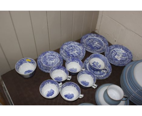 A collection of Copeland Spode "Italian" pattern teaware