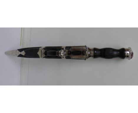 A Scottish dirk with inscription to blade, R. Clydesdale, length 46.5cm