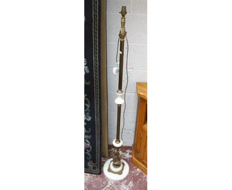 Marble & brass standard lamp base