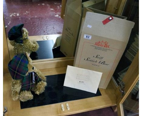 Boxed Steiff Scottish bear with certificate