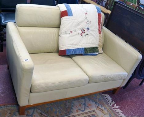 Small 2 seater leather sofa