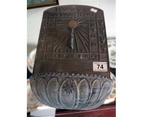 Metal sun dial/trough
