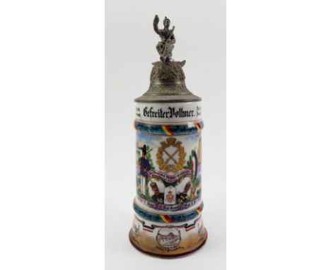 Baden: Reservistenkrug eines Gefreiten der 9. Komp. 2. Badisches Grenadier-Regiment „Kaiser Wilhelm I.“ Nr. 110 - 1910-1912.H