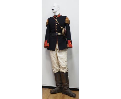 Baden: Uniform eines Musikmeisters im 6. Badischen Infanterie-Regiment „Kaiser Friedrich III.“ Nr. 114.1.) Waffenrock: Blaues