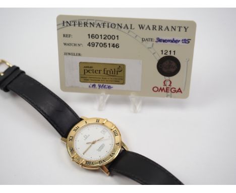 OMEGA Constellation Chronometer Automatic. Armbanduhr Konstellation Automatik-Chronometer mit Lederarmband und Datumsanzeige,