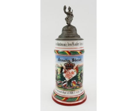 Baden: Reservistenkrug eines Grenadiers der 2. Comp.2. Badisches Grenadier-Regiment „Kaiser Wilhelm I.“ Nr. 110  - Mannheim 1