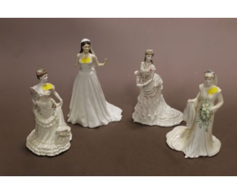 TWO COALPORT LADY FIGURES SOPHIE AND REBECCA, TOGETHER WITH A ROYAL WORCESTER EXAMPLE AND ANOTHER A/F