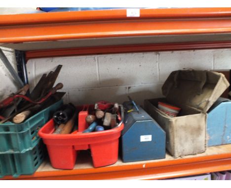 TWO TOOL BOXES PLUS A QUANTITY OF HAND TOOLS