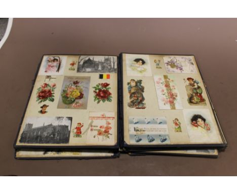 A VINTAGE DECOUPAGE STYLE SCRAP BOOK
