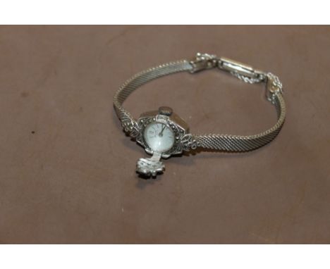 A VINTAGE LADIES SILVER COCKTAIL WATCH 