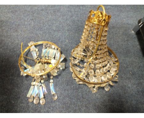 A CRYSTAL LIGHT FITTING