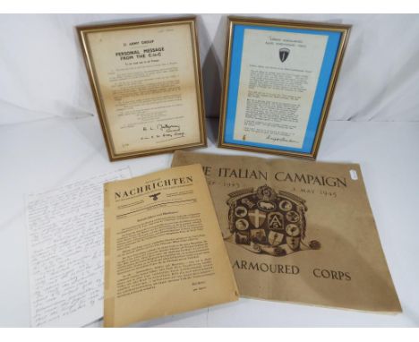World War Two (WW2) - three original documents comprising Vertraulich Nachrichten des Reichsministers fur Rustung und Kriegsp