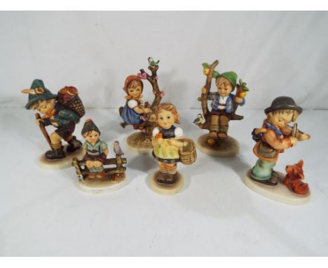 Goebel / Hummel - Six figurines by Goebel/Hummel and two boxed Elisa figures. (8) Est £40 - £60