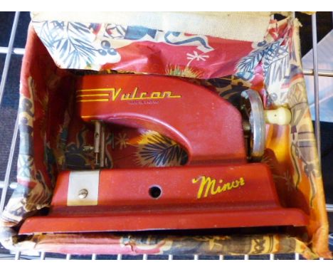 Vintage Vulcan Half Minor childs metal toy sewing machine