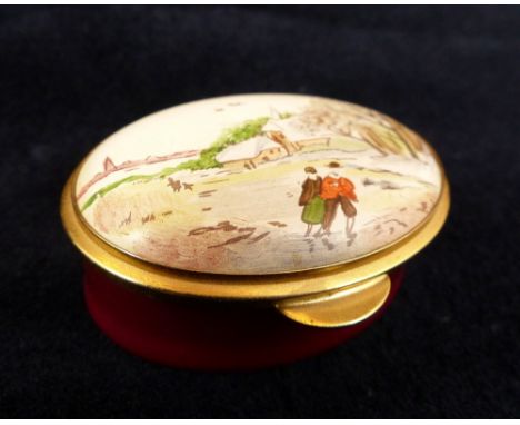 Halcyon Days Bilston enamel trinket box