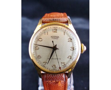 Gents vintage gold plated mechanical Roamer watch, fully restored