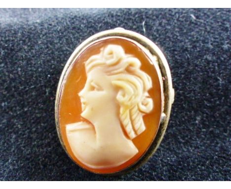 Sterling silver Vintage cameo, approx 22mm