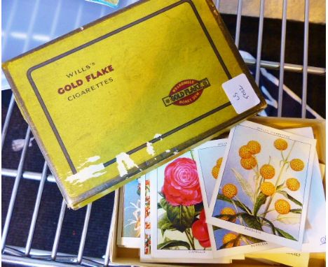 Box of vintage Wills collectable cigarette cards