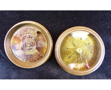 Brass compass to commemorate Queen Elizabeth II Coronation