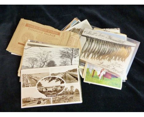 Box of vintage postcards