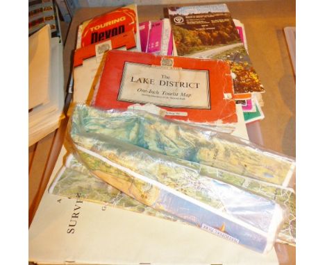 Box of vintage maps