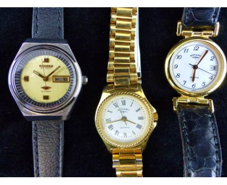 Three ladies wristwatches including two Rotary examples