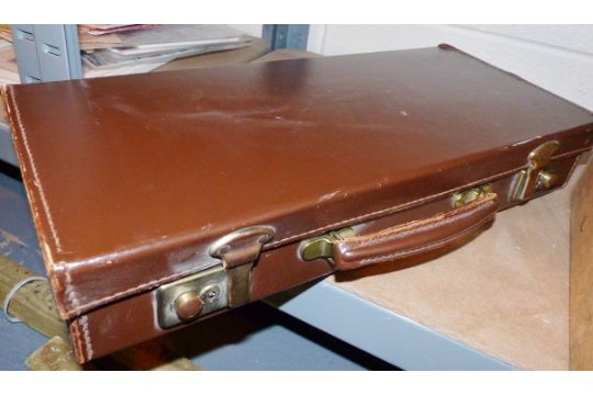 masonic leather briefcase