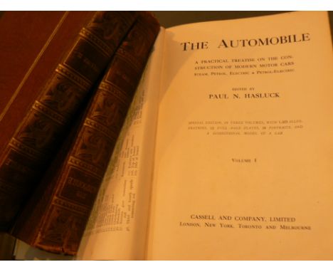 Vols. 1-3 of The Automobile edited by Paul Hasluck. 1909.