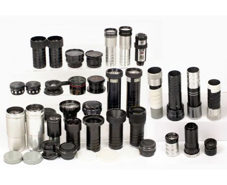 Large Quantity of Kodak &amp; Leitz Projection &amp; Other Lenses. To include Kodak Retinar 45mm PC; 35mm f2.8; 55mm f2.8; 75